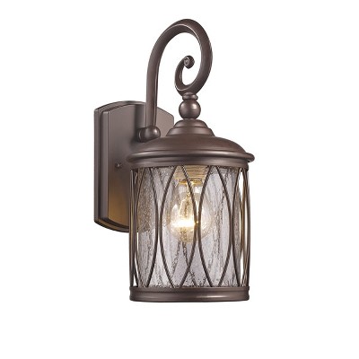 Chloe Lighting Dinadan Transitional 1 Light Rubbed Bronze Outdoor Wall Sconce 13" Height