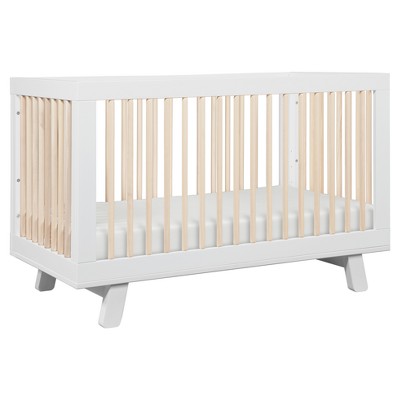 Babyletto Hudson 3-in-1 Convertible Crib, Greenguard Gold Certified - White/Washed Natural