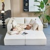JOYRACER 140" Oversized Modular Sectional Sofa, 6-Piece Convertible U-Shaped Couch with Memory Foam, Comfy 6-Seater Modern Sofa for Living Room - 4 of 4