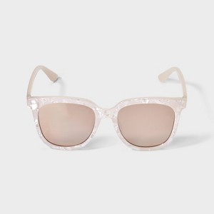 Plastic Round Acetate Print Sunglasses -Wild Fable™ Brown - 1 of 2