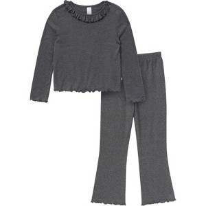 Modern Moments by Gerber Baby and Toddler Girls' 2-Piece Ruffle Collar Top and Flare Pant Set - 1 of 4