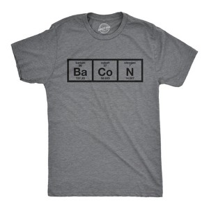 Mens The Chemistry Of Bacon T Shirt Funny Nerdy Graphic Periodic Table Science - Crazy Dog Men's T Shirt - 1 of 4