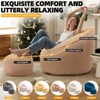 Aukfa Bean Bag Chair, Ultra-Soft Microfiber, Ergonomic Lounge Chair for Adults/Kids Or Living Room, Bedroom/Brown/Blue/Gray/White/Pink/Yellow - 4 of 4