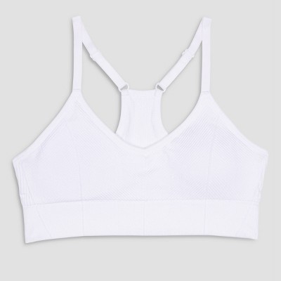 New Girl's Maiden Form 2 Pack Sports Bras Size S White & Heart