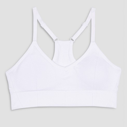 Maidenform Girls' Ribbed Sports Bra - White S : Target