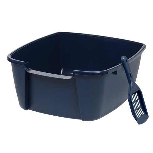 Jumbo litter clearance box with shield