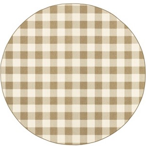 Oriental Weavers Marina 2598I Tan/ Ivory Indoor/Outdoor Area Rug - 7'10" Round - 1 of 2
