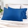 300 Thread Count Rayon From Bamboo Solid Set of 2 Pillowcase Set by Blue Nile Mills - 2 of 4