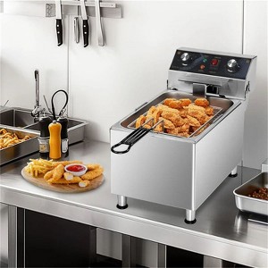 Winado 18 QT 240V 3300W Single Tank Electric Deep Fryer with Timer - 1 of 4