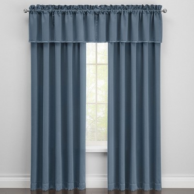 Teal Room-Darkening Rod Pocket Polyester Curtain Panel