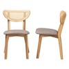 Baxton Studio 2pc Dannell Fabric and Wood Dining Chairs Gray/Natural Oak/Light Brown: Polyester Upholstery, Rubberwood Frame - 4 of 4