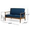 NicBex Outdoor Dining Table Set Acacia Wood Coffee Table with Upholstered Loveseat,Patio Furniture Set for Garden, Backyard, Porch - 4 of 4