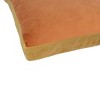 7"x18" Luxe Velvet with Contrast Gusset Down Fill Lumbar Throw Pillow Orange - Edie@Home: Indoor Polyester Woven, Hidden Zipper - 3 of 3