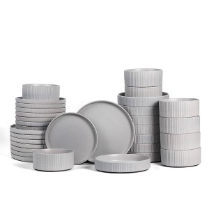 Stone Lain 32pc Haven Stoneware Dinnerware Set with Pasta Bowls - 1 of 4