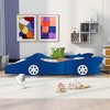 Whisen Twin Size Race Car-Shaped Platform Bed with Wheels - 2 of 4