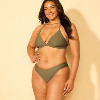 Shade & Shore Women's Sure Soft Low-Rise High Leg Cheeky Bikini Bottom - Shade & Shore™ Gray M — фото 4