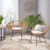 Gulches Set of 2 Engle Outdoor Woven Patio Chair with Cushions for Patio, Outdoor, Garden, Poolside - 2 of 4
