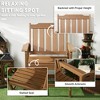 All-Weather Patio Chair, HDPE Patio Dining Chair, Heavy Duty Wood-Like Outdoor Furniture for Garden, Deck, Porch, Lawn - 4 of 4