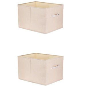 REGALWOVEN Fabric Foldable Closet Storage Bins with Handles 2 Pcs - 1 of 4