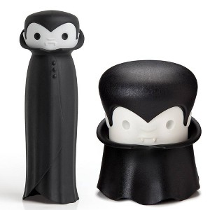 Ototo 2pc Crush N’ Roll Garlic Crusher and Peeler Silicone and Plastic Kitchen Tool Black/ White - 1 of 4