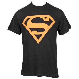 Mens DC Comics Superman Logo In Orange T-Shirt - 1 of 2