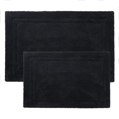 Non-Slip Machine Washable Solid Cotton 2 Piece Bathroom Rug Set by Blue Nile Mills
