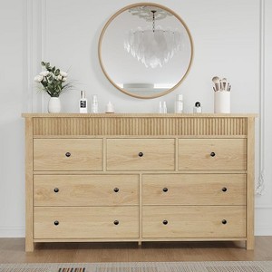 Drawer Dresser for Bedroom, Wooden Chest of Drawers, Fluted TV Stand, Storage Organizer for Living Room, Hallway and Entryway - 1 of 4