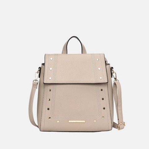 MKF Collection Elke Women’s Convertible Backpack Bag by Mia K -Taupe