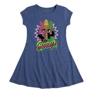 Girls' - LOL Surprise! - Money & Swag Fit & Flair Cap Sleeve Dress - 1 of 3