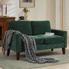 Hyleory 57.48'' Upholstered Linen Nailhead Loveseat Sofa with Solid Wood Legs - 2 of 4
