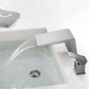 Cobbe Bathroom Sink Faucet Brushed Nickel Single Handle 2-Hole with Waterfall Spout and Inlet Tube - 4 of 4