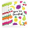 Big Dot of Happiness Tutti Fruity - Fill-In Frutti Summer Baby Shower or Birthday Party Invitations (8 count) - 2 of 4
