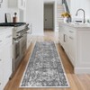 Vintage Floral Area Rug Non Slip Floor Cover Ultra Thin Soft Retro Carpet Foldable Low Pile Distressed Throw Rug for Dining Room Living Room Kitchen - 3 of 4
