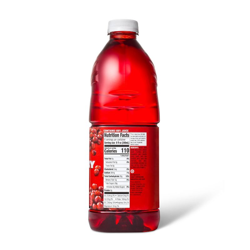 Cranberry Blend 100% Juice - 64 fl oz Bottle - Market Pantry&#8482;, 2 of 4