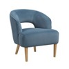 NicBex 1pc Accent Chair Unique Style Velvet Plush Seat Solid Wood Legs Lounge Chair Reading Chair Comfy Chair for Living Room Bedroom Studio - 4 of 4