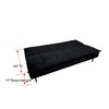 SKRAN 76'' Upholstered Sofa with Metal Frame for small space Living Room, Bedroom Office, black - 4 of 4