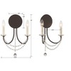 Crystorama Lighting Delilah 2 - Light Sconce in  Matte Black - 3 of 3
