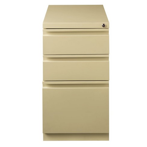 Hirsh 2 Drawer Wood Front Mobile Pedestal Filing Cabinet In White Office Products Office Products Office Furniture Accessories