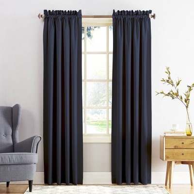 54x18 Seymour Energy Efficient Rod Pocket Curtain Valance Navy - Sun Zero  : Target