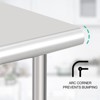Stainless Steel Kitchen Cart, 30 x 24 x 35 inches Prep Table with Table Foot and Adjustable Shelf - 4 of 4