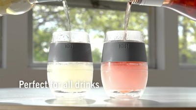 Wine FREEZE™ Cooling Cup in Translucent Pink Set of 4