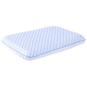 Itopfox Thin Cooling Gel Pillow for Stomach & Back Sleepers, Ultra Slim Memory Foam Pillow for Neck & Shoulder Pain Relief, Low Profile Design - 1 of 4