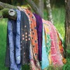 Recycled Kantha Throws – Assorted Multicolor Handmade Cotton Blend Textiles - 80" L Set of 6 in Mixed Sizes & Patterns by Kalalou - 3 of 3