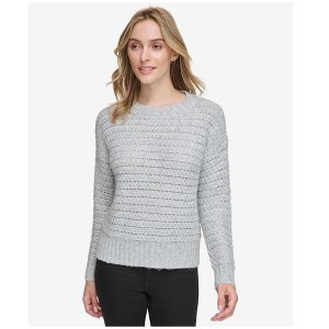 Calvin Klein Womens Pintelle Metallic Pullover Sweater - 1 of 1