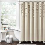 Boho Pom Pom Tassel Linen Single Shower Curtain - Lush Décor