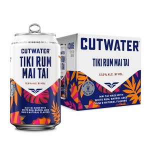 Cutwater Bali Hai Tiki Rum Mai Tai Cocktail - 4pk/355ml Cans - 1 of 4