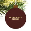 Texas State Alumni Wood Christmas Tree Holiday Ornament - 4 of 4