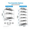 FONTOI 2Pack 3 Tiers Wire Shelving Unit, Adjustable Storage Racks with Leveling Feet for Kitchen, Garage, Chrome, 48"*47.2"*18" - 3 of 4