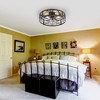 Airsurfer Vintage Flush Mount Ceiling Fan with Lights and Remote, 6-Speed Farmhouse Caged Fan Light for Bedroom, Living Room, or Low Ceilings - 3 of 4