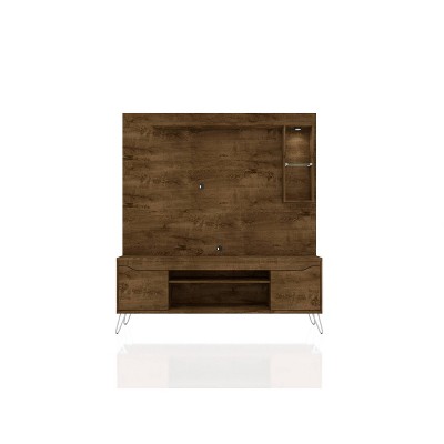 55" Baxter Freestanding Entertainment Center Rustic Brown - Manhattan Comfort